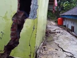 Pergerakan Tanah Terjang Kampung Gempol, 100 KK di Desa Cikadu Palabuhanratu Terdampak