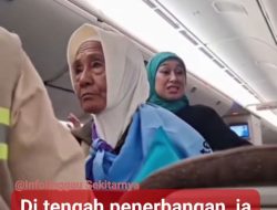 Jemaah Haji Lansia Tenang Usai Dibimbing Kru Kabin  