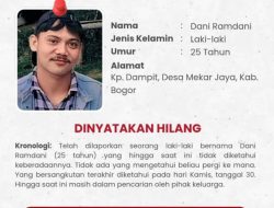 PEMUDA ASAL BOGOR DILAPORKAN HILANG, KELUARGA MOHON BANTUAN MASYARAKAT