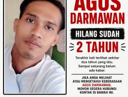 KELUARGA MOHON BANTUAN MASYARAKAT MENCARI AGUS DARMAWAN YANG HILANG SEJAK 2 DESEMBER 2024