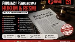 Butuh Pengumuman Hukum di Koran? KawanJariNews.com Siap Layani Secara Profesional