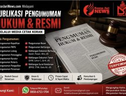Butuh Pengumuman Hukum di Koran? KawanJariNews.com Siap Layani Secara Profesional
